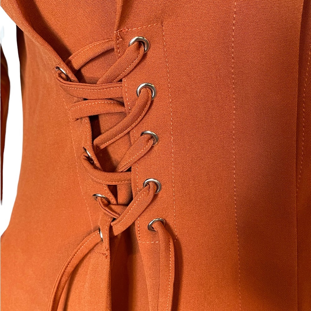 Rust Tie Accent Dress The Raetruda - Picture 10 of 12